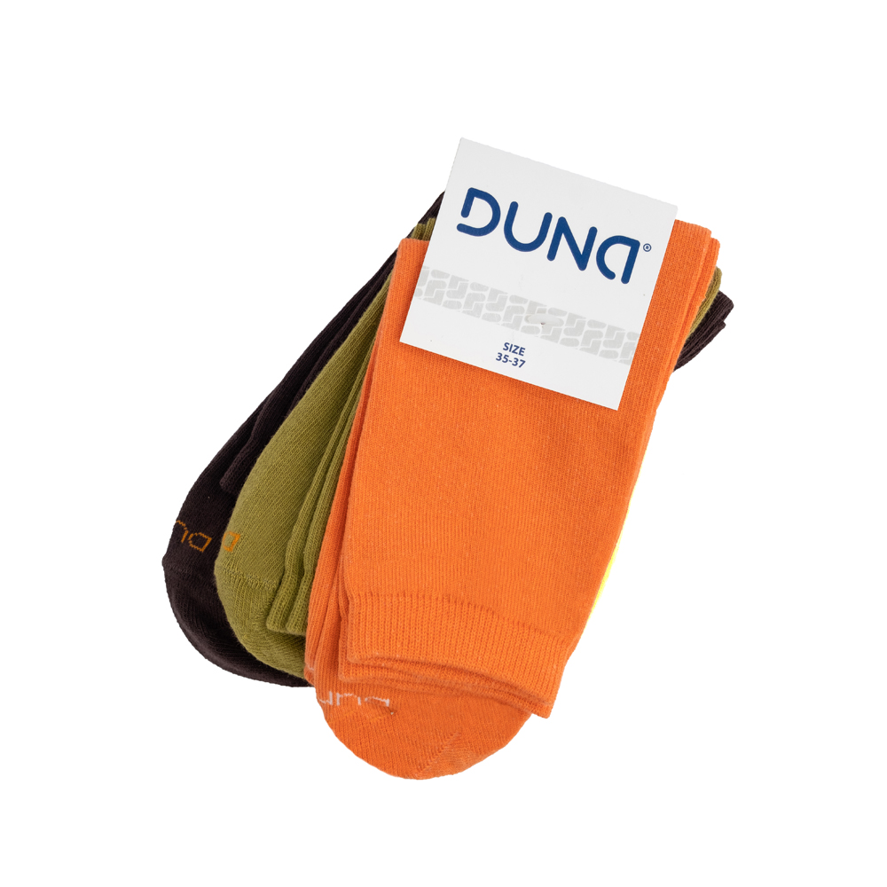 Набір шкарпеток жіночих демісезонних з 3-х пар, із бавовни DUNA 1066