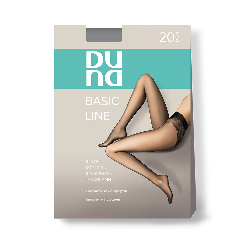 Колготки жіночі з ажурними трусиками, 20 DEN DUNA 1124