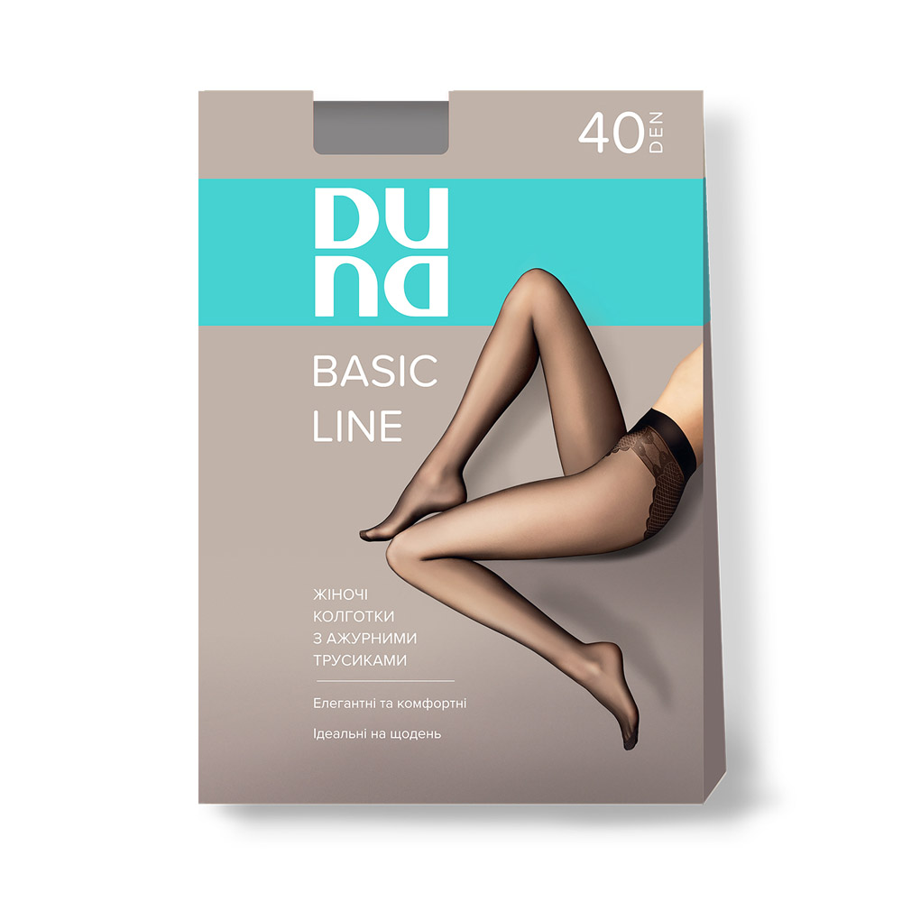 Колготки жіночі з ажурними трусиками, 40 DEN DUNA 1125