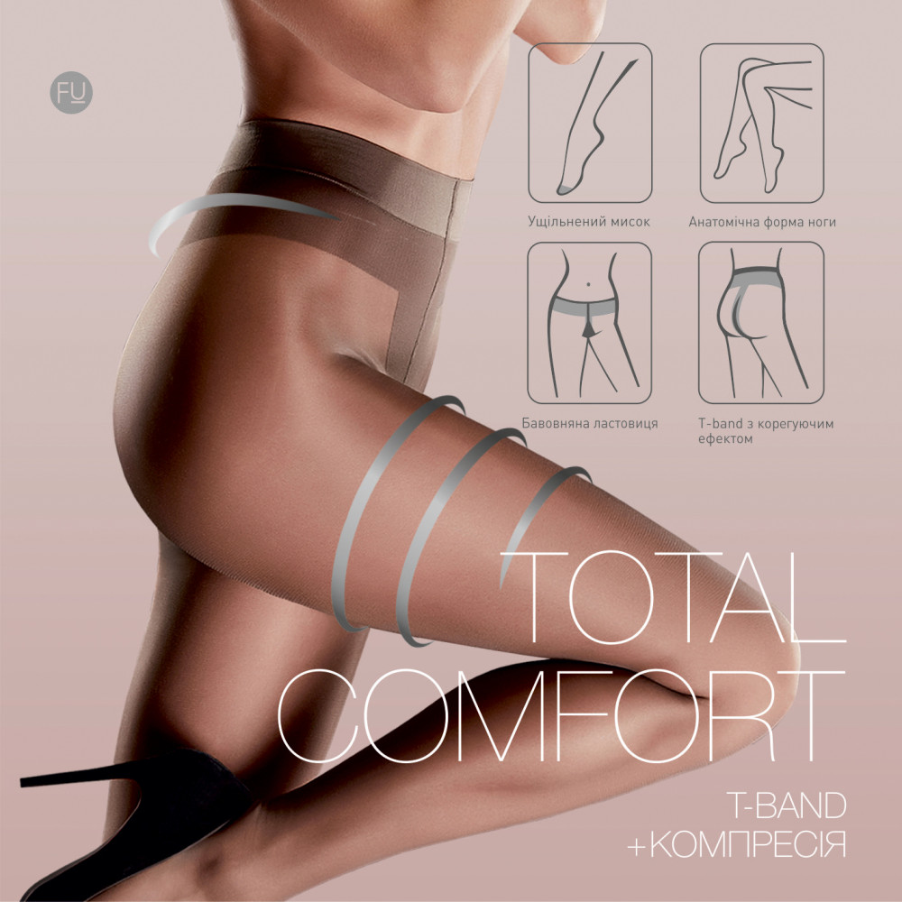 Колготки жіночі FURIA TOTAL COMFORT T-BAND + Компресія , 15 DEN DUNA 1208