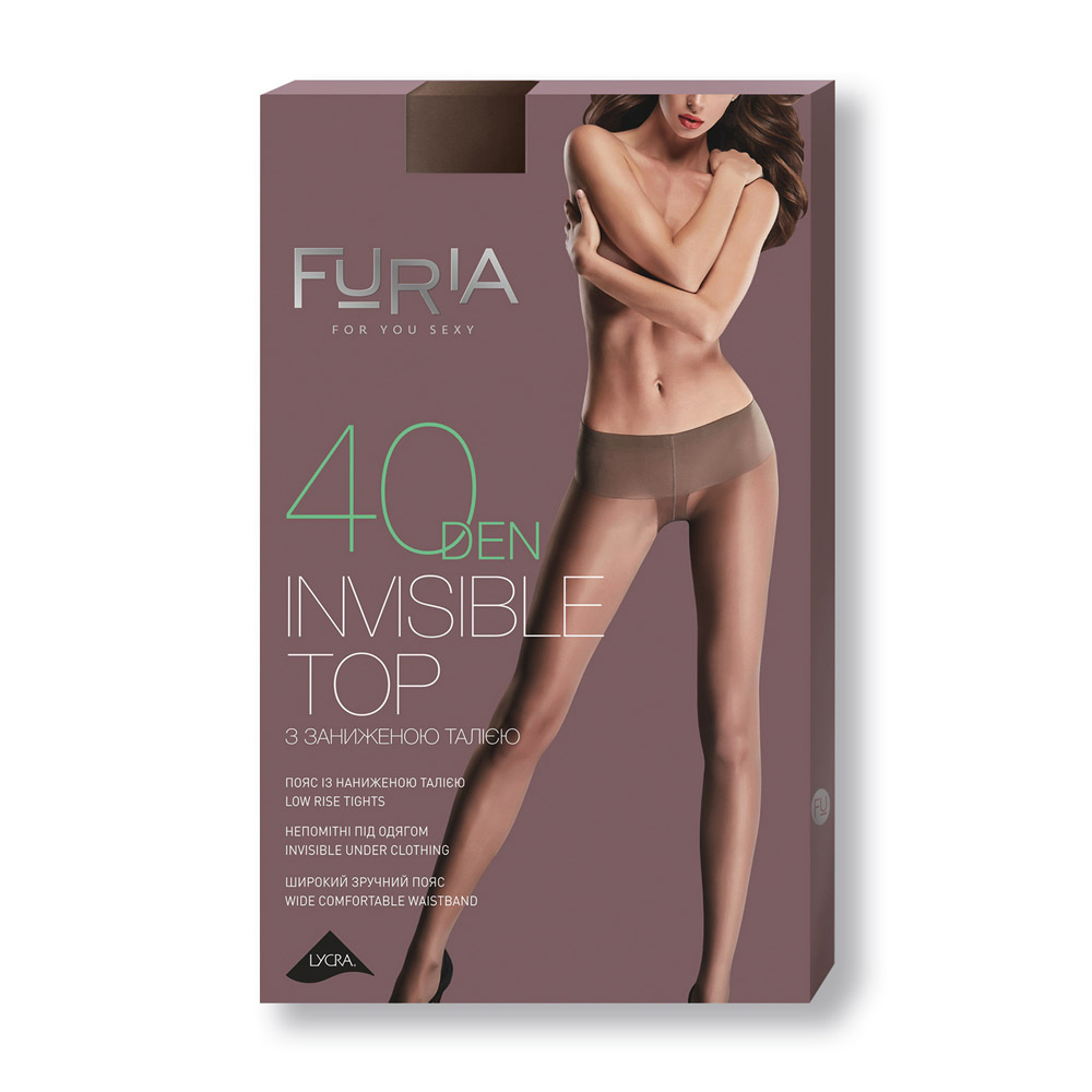 Колготки жіночі FURIA INVISIBLE TOP із заниженою талією , 40 DEN DUNA 1213