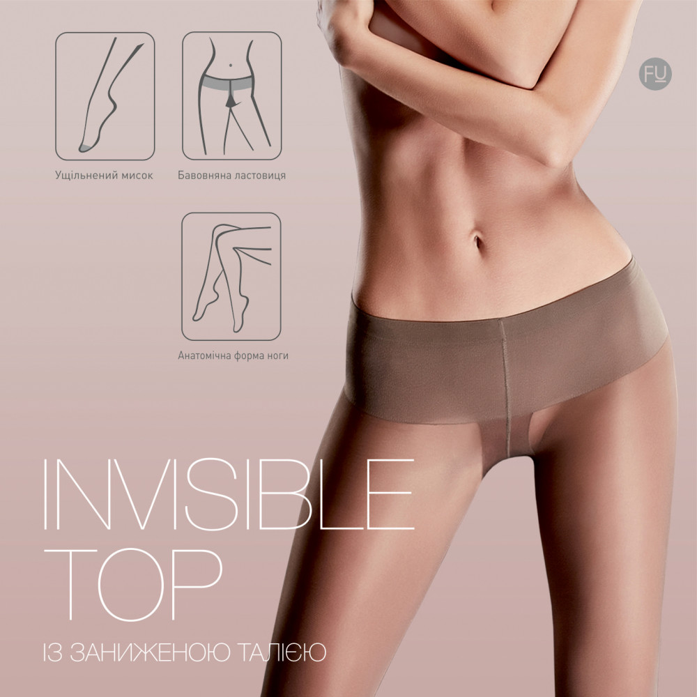Колготки жіночі FURIA INVISIBLE TOP із заниженою талією , 40 DEN DUNA 1213