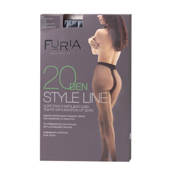 Колготки женские FURIA STYLE LINE, с имитацией шва, 20 DEN FURIA 1216