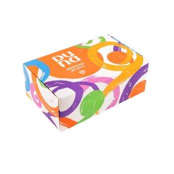 Коробка подарункова "Кольорова" на 3 шкарпетки DUNA 156722