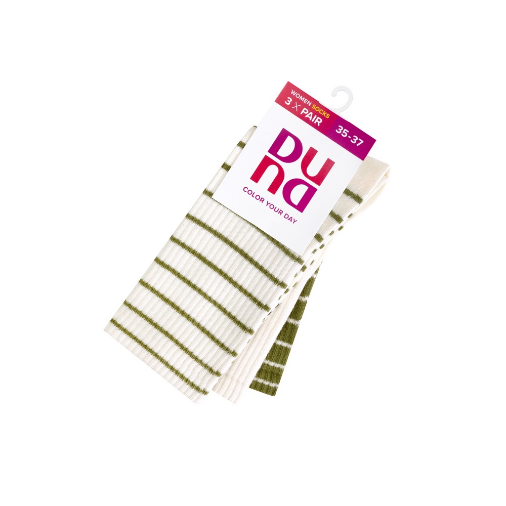 Набір шкарпеток жіночих демісезонних з 3-х пар, із бавовни DUNA 1568