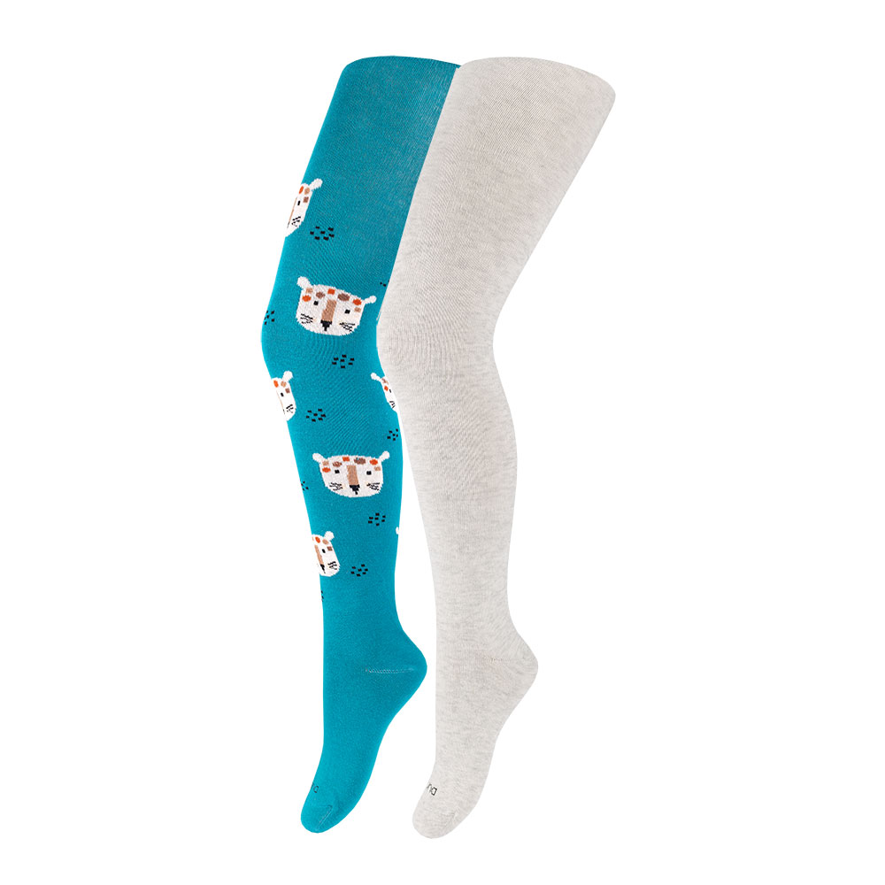 Колготки детские из двух пар для девочек DUNA 1589