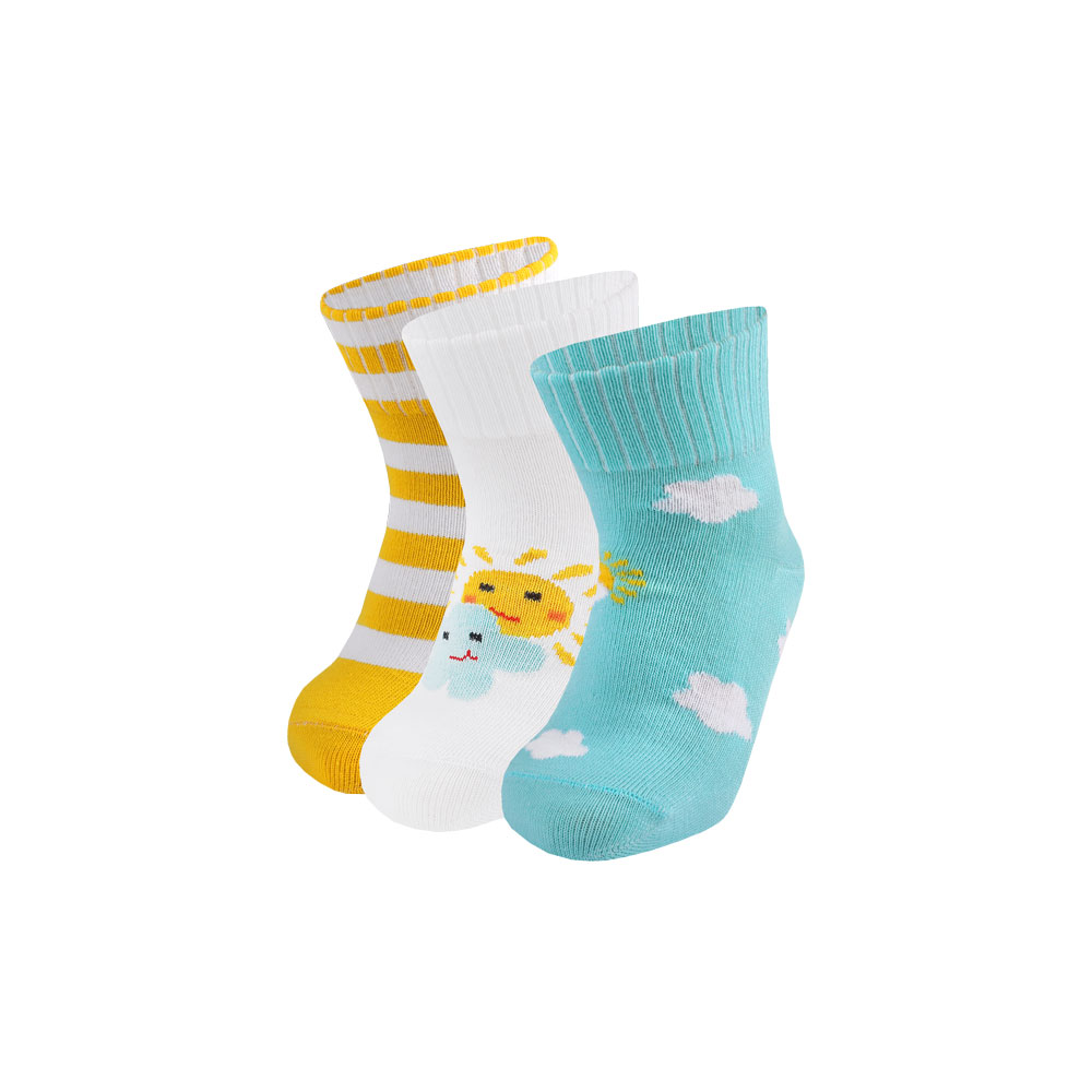 Набор детских носков 3-х пар, для младенцев демисезонные DUNA 1614