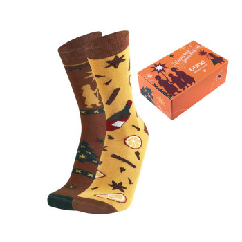 Набор носков «Щедрий вечір» из 2-х пар, махровый след DUNA 1631