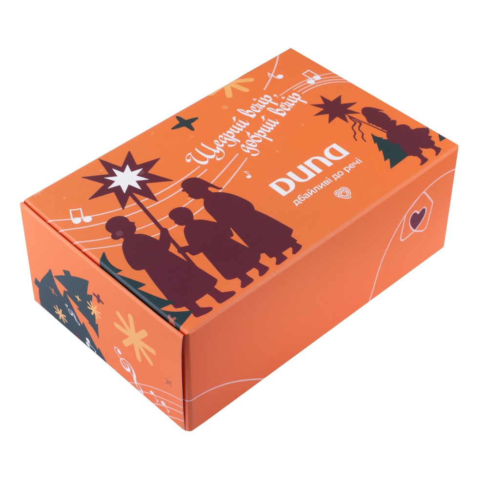 Набор носков «Щедрий вечір» из 2-х пар, махровый след DUNA 1631