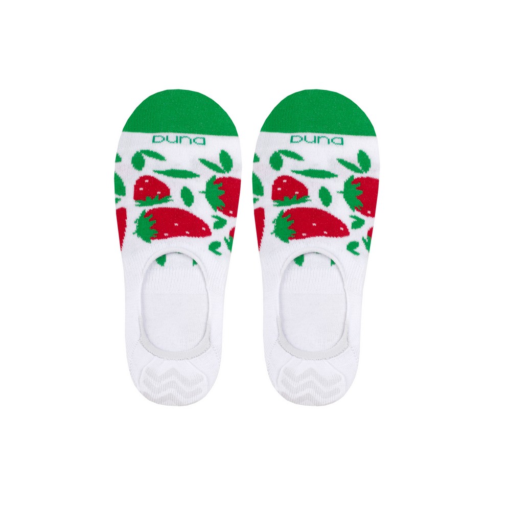 Следы женские с силиконом на пятке "Клубничка" DUNA 3369