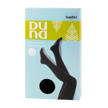 Колготки женские зимние, в рубчик, пряжа с шерстью DUNA 3913