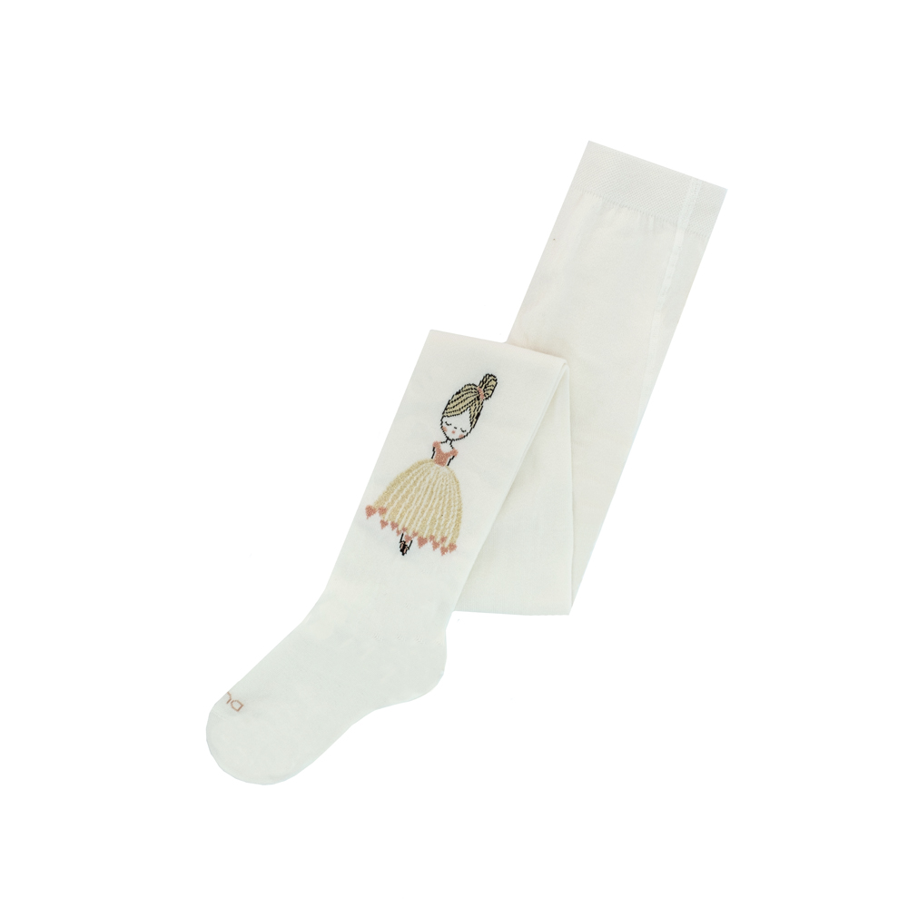 Колготки дитячі демісезонні бавовняні з люрексом для дівчинки DUNA 4416