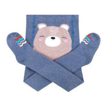 Колготки зимові бавовняні для немовлят, з широким клином на підгузок DUNA 4942