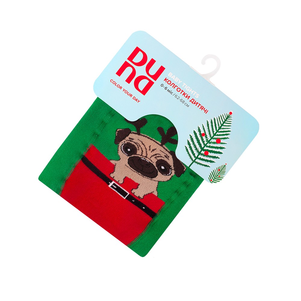 Колготки зимові бавовняні для немовлят, з широким клином на підгузок DUNA 4943