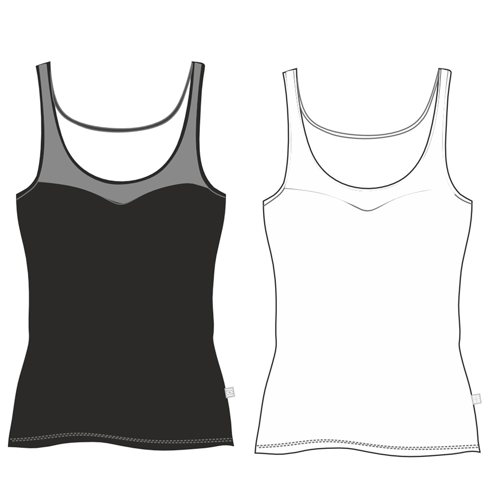 Майка жіноча, зі вставкою з сіточки DUNA 6084