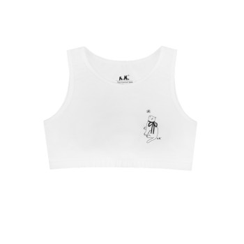 Топ для девочки с широким плечом «Котик» DUNA 6551